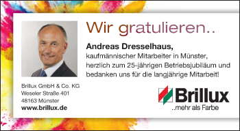 Glückwunschanzeige von Andreas Dresselhaus