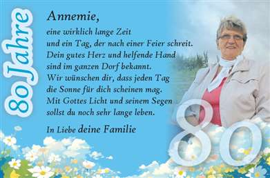 Zur Glückwunschseite von Annemie 