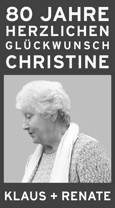 Zur Glückwunschseite von Christine 