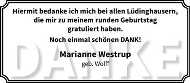 Zur Glückwunschseite von Marianne Westrup