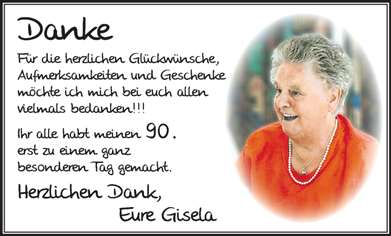 Zur Glückwunschseite von Gisela 